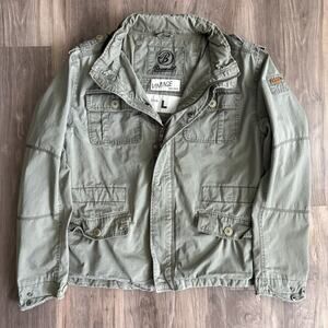 Brandit M-65 Premium Field Army Jacket Men's Size L Vintage Style Green